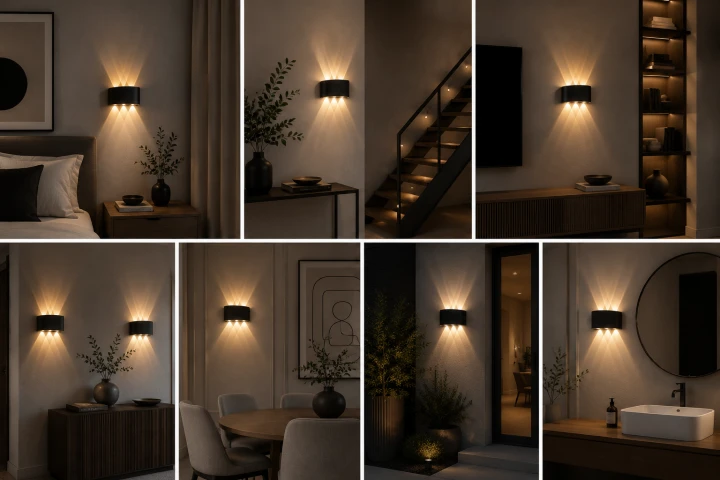 Kinkiet ścienny LED Velora 6 W wodoodporny czarny