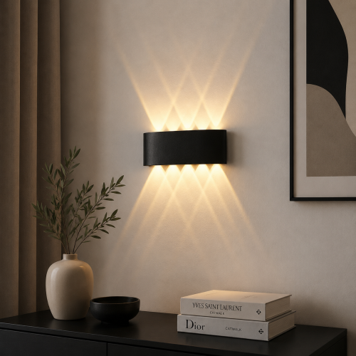 Kinkiet ścienny LED Velora 8 W wodoodporny czarny