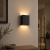 Kinkiet ścienny oświetlenie LED Cubox 10 × 10 cm czarny