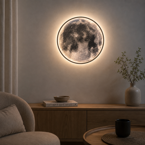 Lampa ścienna oświetlenie LED Moonlux Księżyc 3D Moon Plafon 55 cm