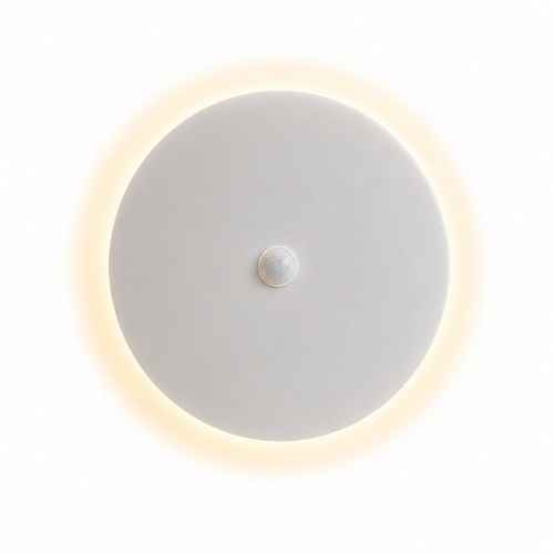 Kinkiet LED z Czujnikiem Ruchu Eclipse Sensor Okrągła Lampa Ścienna z Efektem Łuny