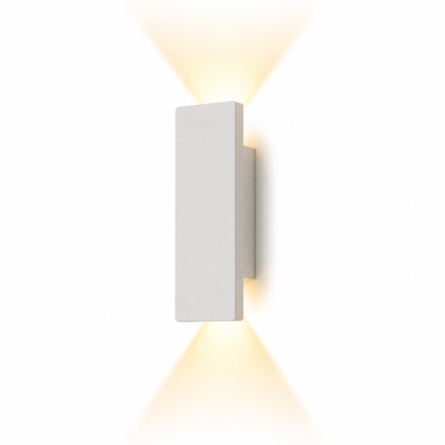 Kinkiet LED Biały Góra-Dół Prostokątna Lampa Ścienna Architektoniczna