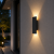 Kinkiet LED Czarny Góra-Dół Prostokątna Lampa Ścienna Architektoniczna