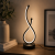 Designerska Lampa Stołowa LED Czarna Infinity Glow Lampka Nocna Nieskończoność