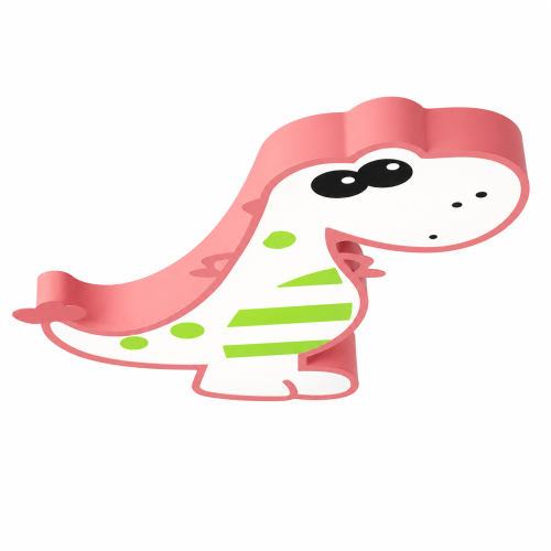 Lampa Dziecięca LED Dino Rex Plafon Sufitowy Różowy Dinozaur 3D do Pokoju Dziecka