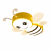 Lampa Dziecięca LED Honey Bee 3D 36W Plafon Sufitowy Wesoła Pszczółka
