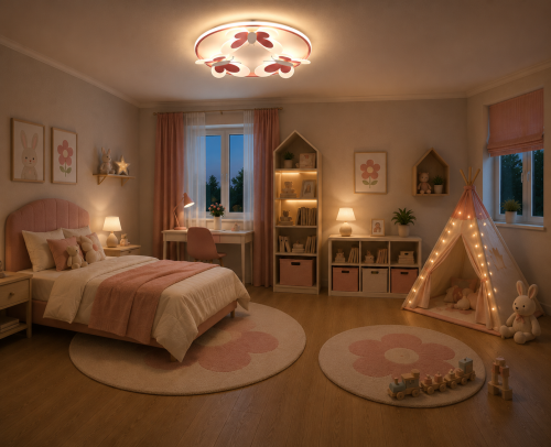 Lampa Dziecięca LED Butterfly Trio 3D 81W Plafon Różowy 3 Motyle do Pokoju Dziewczynki