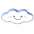 Lampa Dziecięca LED Happy Cloud 3D 32W Plafon Uśmiechnięta Chmurka Pastelowy Błękit