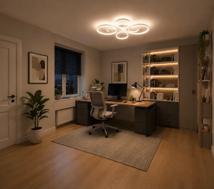 Lampa Sufitowa LED Biała Clover White 55W Ekskluzywny Żyrandol Pętle Glamour 70cm Pilot + Aplikacja