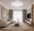 Lampa Sufitowa LED Biała Clover White 55W Ekskluzywny Żyrandol Pętle Glamour 70cm Pilot + Aplikacja