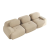 Sofa 3-osobowa modułowa Cordsamt 298 cm  miękka tapicerka, szerokie siedzisko