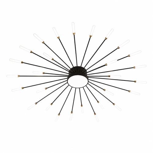 Lampa Sufitowa LED Czarno-Złota Starry Night Giant 128cm Luksusowy Żyrandol 30 Ramion Dmuchawiec