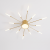 Lampa Sufitowa LED Złota Starry Night Gold 80cm Modern Żyrandol Glamour 12 Ramion Dmuchawiec