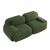 Sofa 2-osobowa modułowa Cordsamt 208cm new design