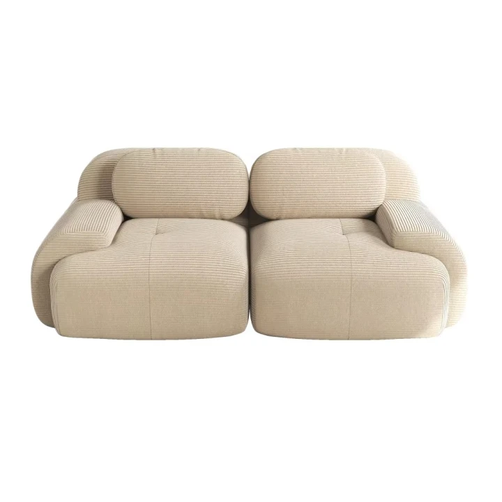 Sofa 2-osobowa modułowa Cordsamt 208cm new design