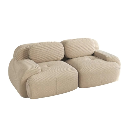 Sofa 2-osobowa modułowa Cordsamt 208cm new design