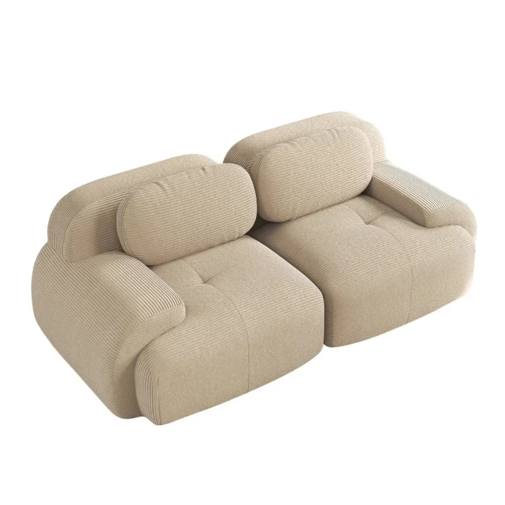 Sofa 2-osobowa modułowa Cordsamt 208cm new design