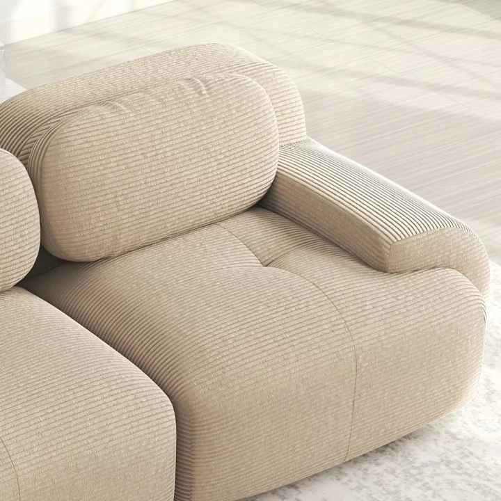Sofa 2-osobowa modułowa Cordsamt 208cm new design