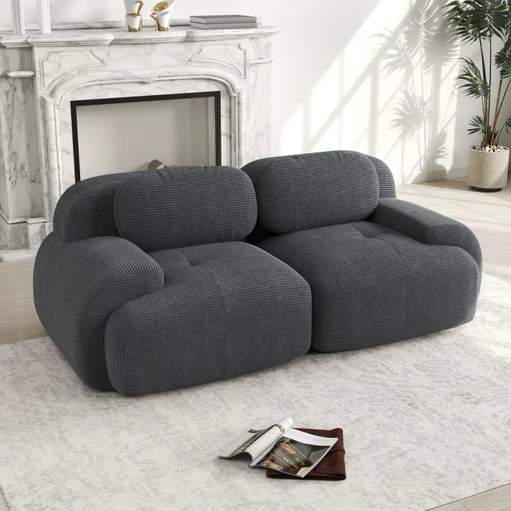 Sofa 2-osobowa modułowa Cordsamt 208cm new design