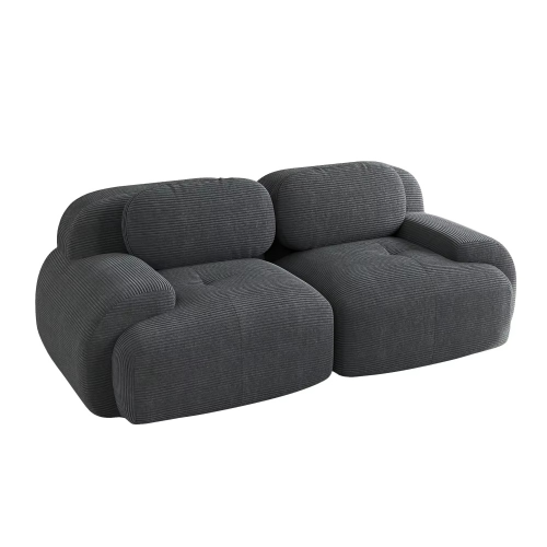 Sofa 2-osobowa modułowa Cordsamt 208cm new design