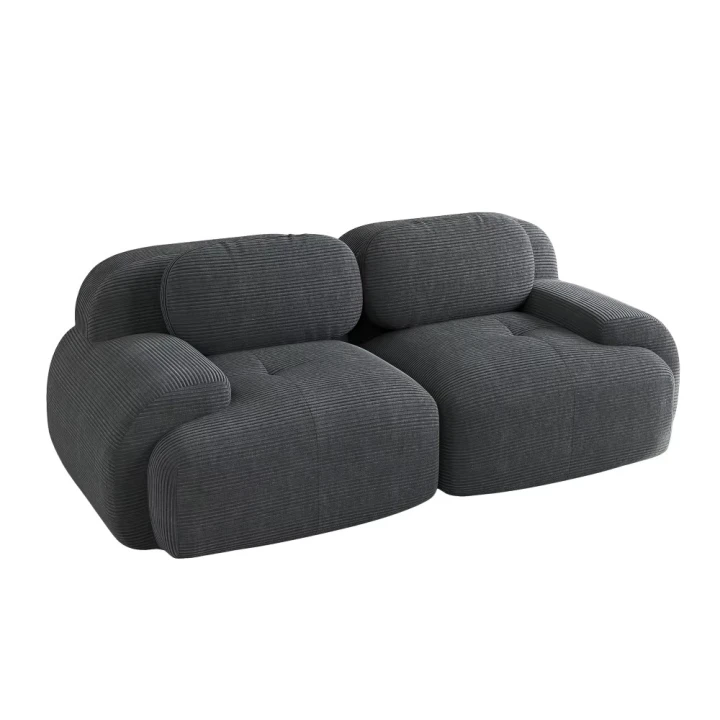 Sofa 2-osobowa modułowa Cordsamt 208cm new design