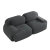 Sofa 2-osobowa modułowa Cordsamt 208cm new design