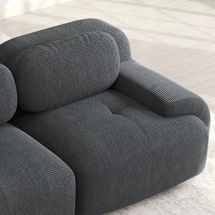Sofa 2-osobowa modułowa Cordsamt 208cm new design