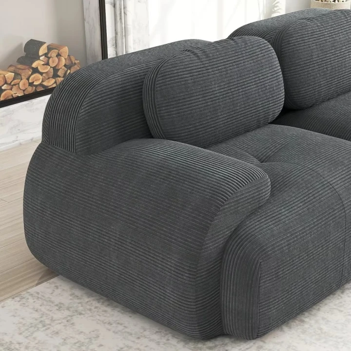 Sofa 2-osobowa modułowa Cordsamt 208cm new design