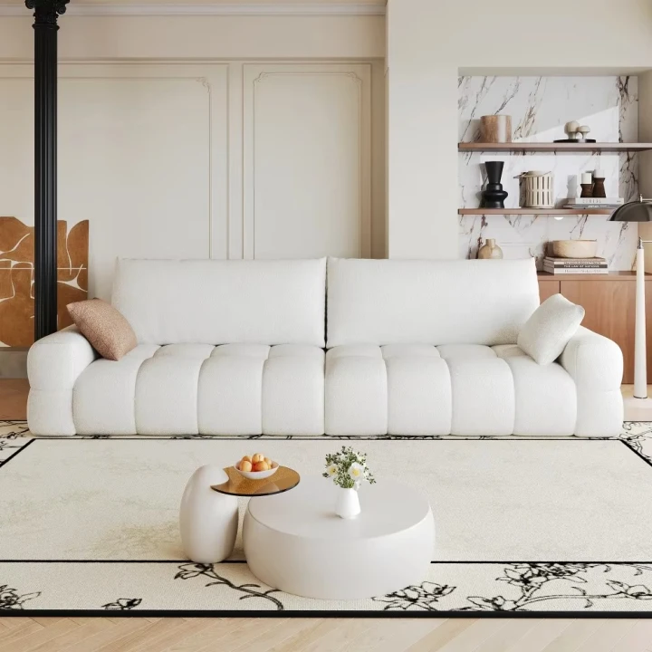 Sofa 260 cm bezszkieletowa modułowa – kompresyjna sofa z głębokim siedziskiem