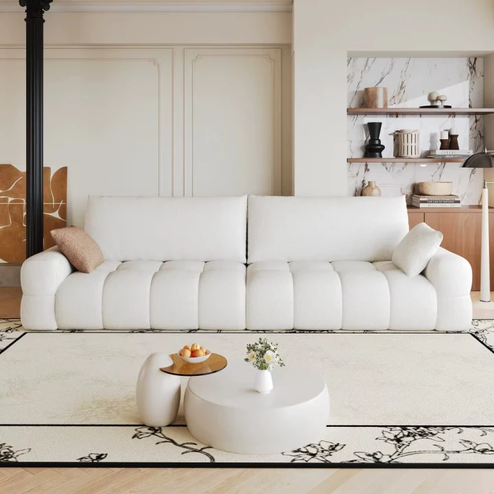 Sofa 260 cm bezszkieletowa modułowa – kompresyjna sofa z głębokim siedziskiem