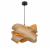 Lampa Wisząca Drewniana Wood Craft 45cm Designerski Żyrandol Boho Japandi