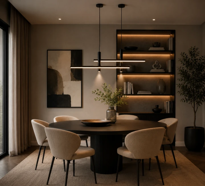 Lampa Wisząca LED Czarna Crossline Art XXL 150cm Długa Liniowa Nad Stół i Wyspę