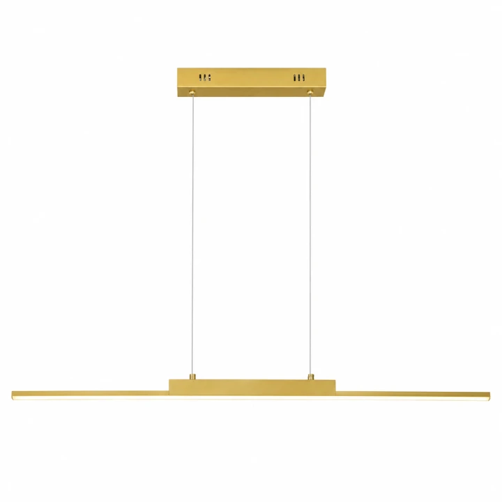 Lampa Wisząca LED Złota Crossline Gold Art 100cm Designerska Liniowa Nad Stół i Wyspę