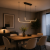 Lampa Wisząca LED Czarna Curve Black Line 90cm Liniowy Łuk Nad Stół i Wyspę Modern Loft