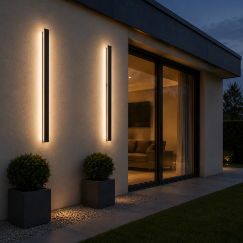 Kinkiet Elewacyjny LED Czarny Slim Line Outdoor 100cm Lampa Zewnętrzna IP65