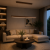 Lampa Wisząca LED Drewniana Natura Line Walnut 80cm Ciemny Orzech Nad Stół i Wyspę Japandi Loft