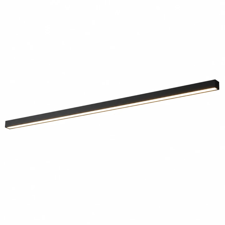 Lampa Sufitowa LED Czarna Linear Ceiling Slim 150cm Plafon Natynkowy Kinkiet