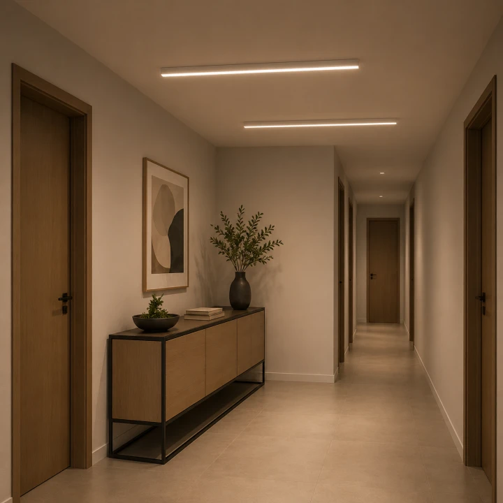 Lampa Sufitowa LED Biała Linear Ceiling Slim 60cm Plafon Natynkowy Kinkiet