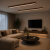 Lampa Sufitowa LED Drewniana Linear Ceiling Walnut 80cm Plafon Natynkowy Kinkiet Japandi Orzech