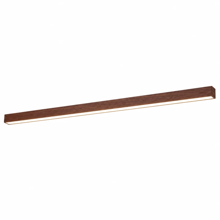 Lampa Sufitowa LED Drewniana Linear Ceiling Walnut 100cm Plafon Natynkowy Kinkiet Japandi Orzech