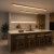 Lampa Sufitowa LED Drewniana Linear Ceiling Walnut 60cm Plafon Natynkowy Kinkiet Japandi Orzech