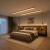 Lampa Sufitowa LED Drewniana Linear Ceiling Walnut 100cm Plafon Natynkowy Kinkiet Japandi Orzech