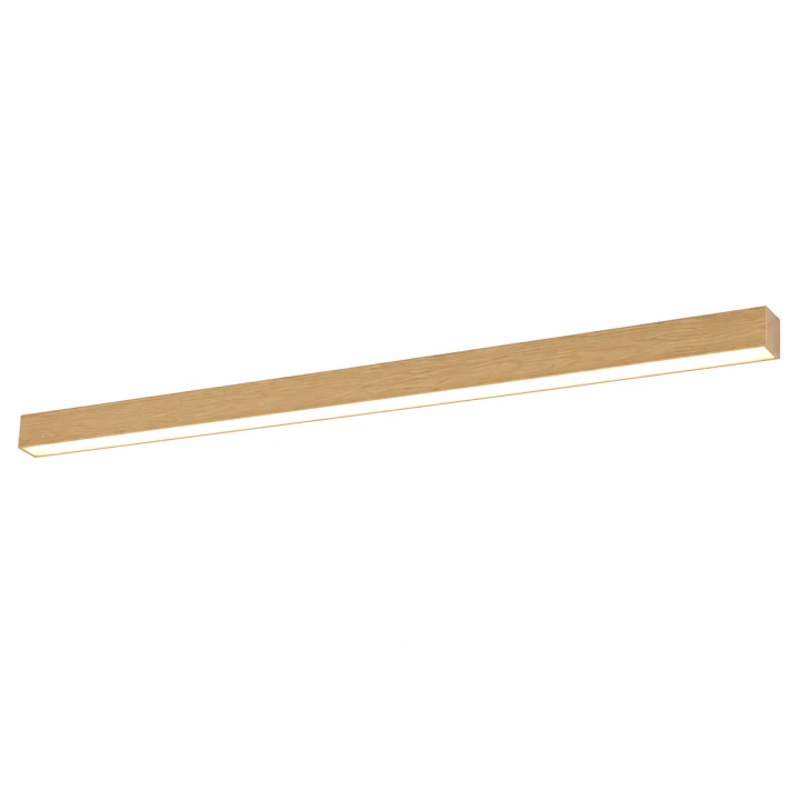 Lampa Sufitowa LED Drewniana Linear Ceiling Walnut 150cm Plafon Natynkowy Kinkiet Japandi Orzech