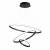 Lampa Wisząca LED Czarna Triple Ring Black Modern Żyrandol 3 Okręgi Glamour