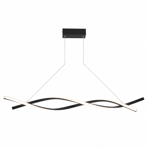 Czarna Lampa Wisząca LED Liniowa Fala 120 cm Modern Minimalist WAVE LINE