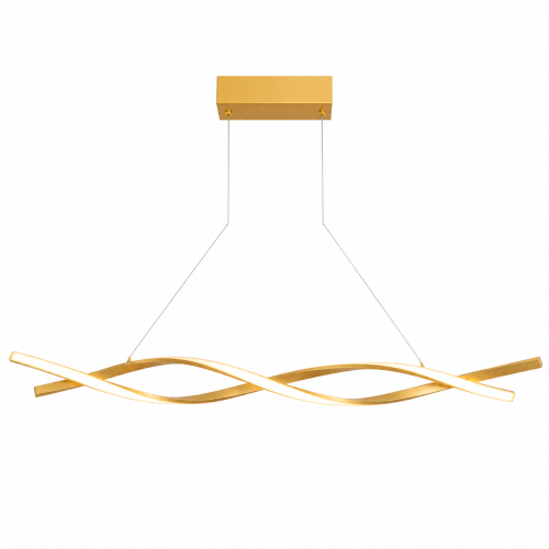 Złota Lampa Wisząca LED Liniowa Fala 80 cm Modern Minimalist WAVE LINE