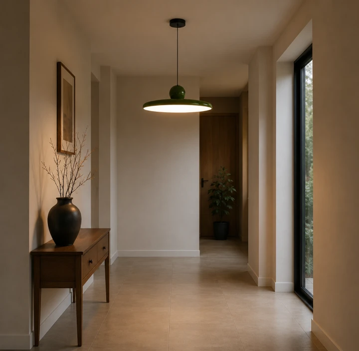 Lampa wisząca LED UFO Talerz zielona 30 CM