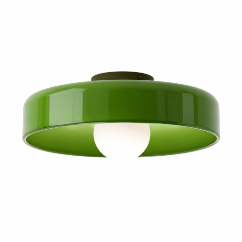 Plafon sufitowy szklany UFO Retro zielony 35 CM