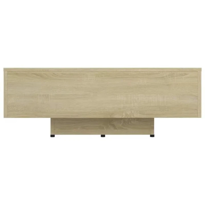 Nowoczesny stolik kawowy z półkami 85 × 55 × 31 cm – dąb sonoma