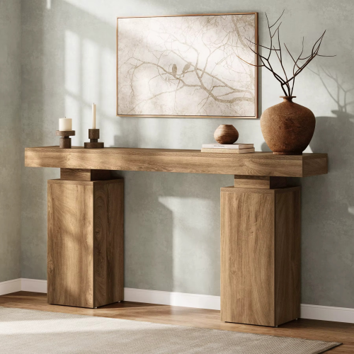 Konsola do przedpokoju w stylu farmhouse – 160 × 30 × 85 cm